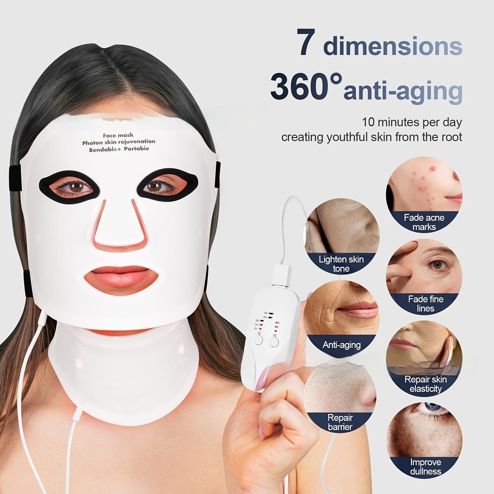Prysmic™ Clinical-Grade LED Light Therapy Mask (Face & Neck Set)
