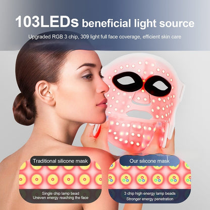 Prysmic™ Clinical-Grade LED Light Therapy Mask (Face & Neck Set)