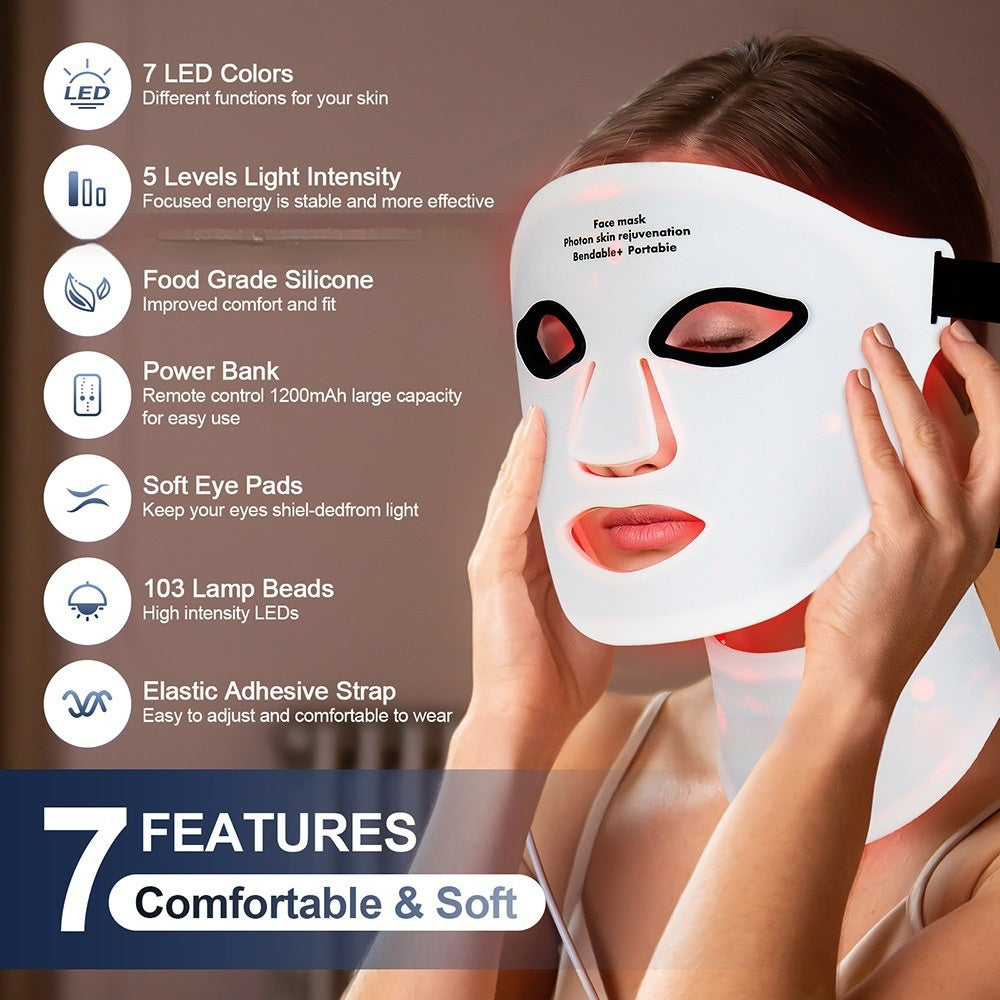 Prysmic™ Clinical-Grade LED Light Therapy Mask (Face & Neck Set)