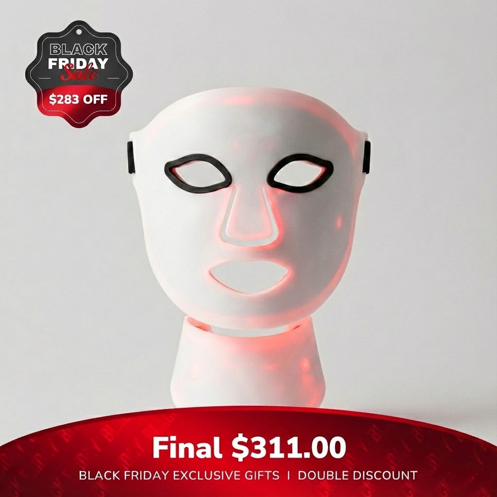 Prysmic™ Clinical-Grade LED Light Therapy Mask (Face & Neck Set)